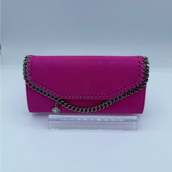Stella McCartney Handbags - Stella McCartney Shaggy Deer Pink Falabella Wallet with Gunmetal Hardware
